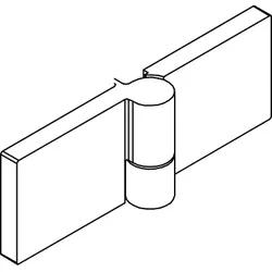 HSK Ersatzteile Scharnier rechts, Chrom, E100290-R-18-41 E100290-R-18-41
