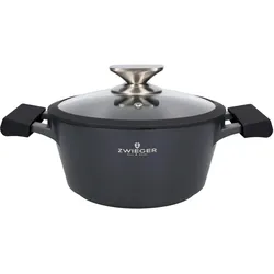 Zwieger Black Stone Garnek z pokrywką 20 cm, Pfanne + Kochtopf, Schwarz