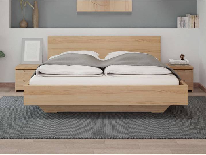 Bett Kernbuche „Lukas“ 100 x 200 cm Massivholz Buche