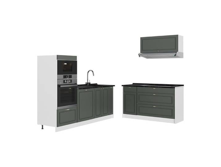 Cuisine Fame-Line 340cm sans PT Vert Or Campagne/Blanc Vicco 63932
