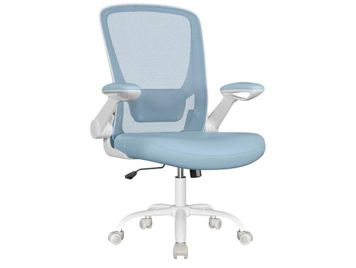 SONGMICS Bureaustoel ergonomisch, inklapbare armleuning, 360° draaibaar