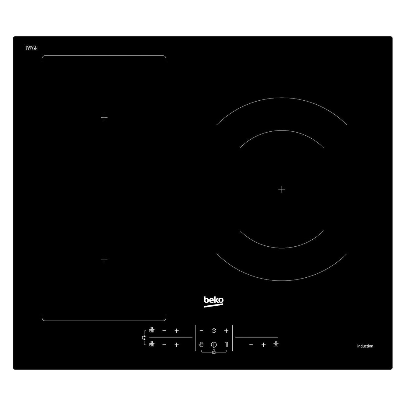Beko HII63201FMT (58 cm, Induktionskochfeld) (HII63201FMT)