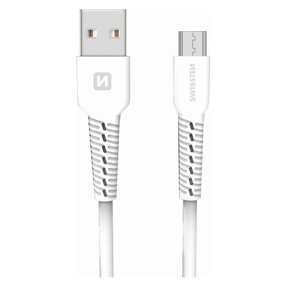 Swissten USB Auf Micro USB Datenkabel 1.0m Weiss (1 m, USB 1.0) (71505521)