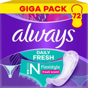 always Slipeinlagen Daily Fresh Normal Flexistyle, normal, String & Slip, mit Frischeduft, 72 Stück