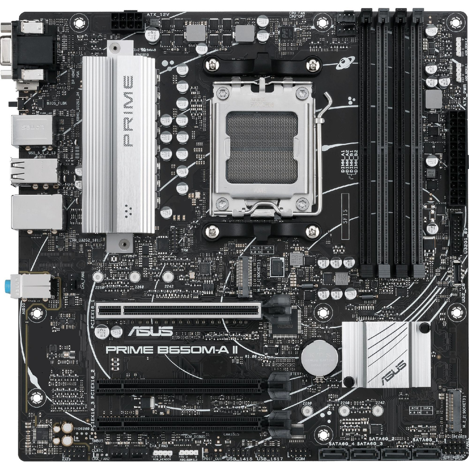 Asus Prime B650M-A II-CSM Moederbord AM5 B650 USB 3.2 Gen 2 AURA