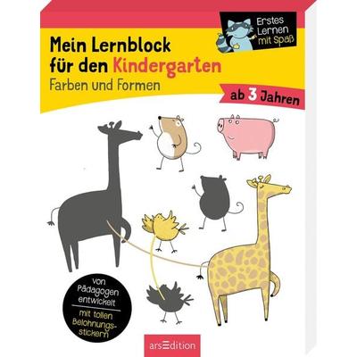 Mein Lernblock für den Kindergarten – Farben und Formen, Taschenbuch von Hannah Lang, arsedition, 978-3-8458-4404-6