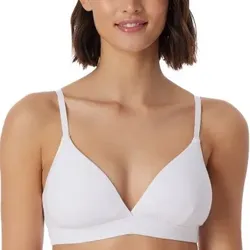 Schiesser BH Pure Rib Organic Cotton Soft Bra Weiß C 75 Damen
