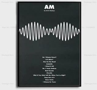 Inspired Finds Arctic Monkeys Album Cover Canvas Poster Wall Art For Room Decor arctic Monkeys Vintage Poster Style 19.69x27.56in (no Frame)