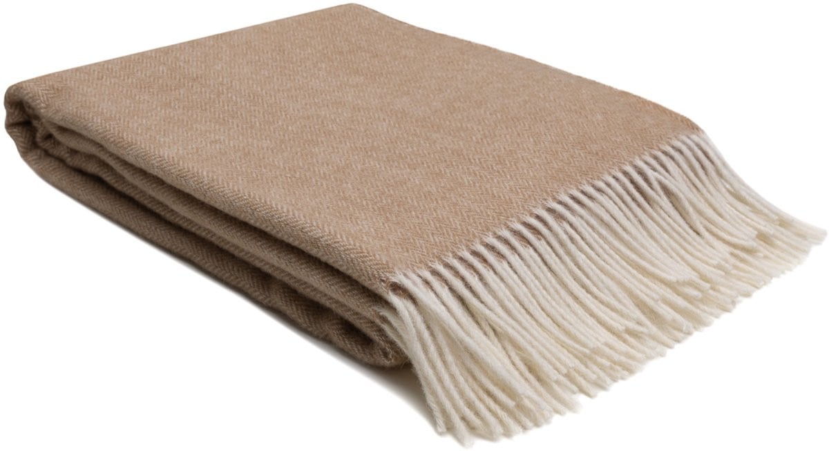 WOOOL Plaid Zelandia Zand 100% Wol 140 x 200 cm