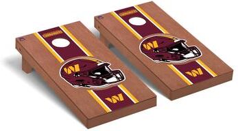 Skip's Garage The Washington Football Team NFL Football Rosewood Cornhole Board Set