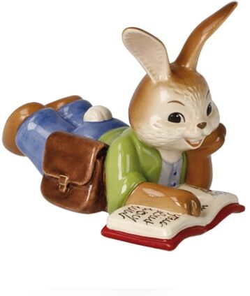 Osterhase GOEBEL "du bist Klasse", bunt, B:7cm H:8,5cm T:12,5cm, Steingut, Dekofiguren, Osterhase bunt B/H/T: 7cm x 8,5cm x 12,5cm