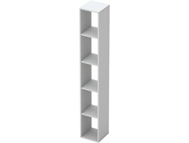 Standregal HOME AFFAIRE Infinity Höhe 186 cm, Breite 28 cm, Bücherregal , grau (kreidegrau (gesso)), B:28cm H:186cm T:28cm, Holzwerkstoff, Regale, Standregal, Deko Regal, Büroregal, 5 Regalfächer, verschiedene Farben