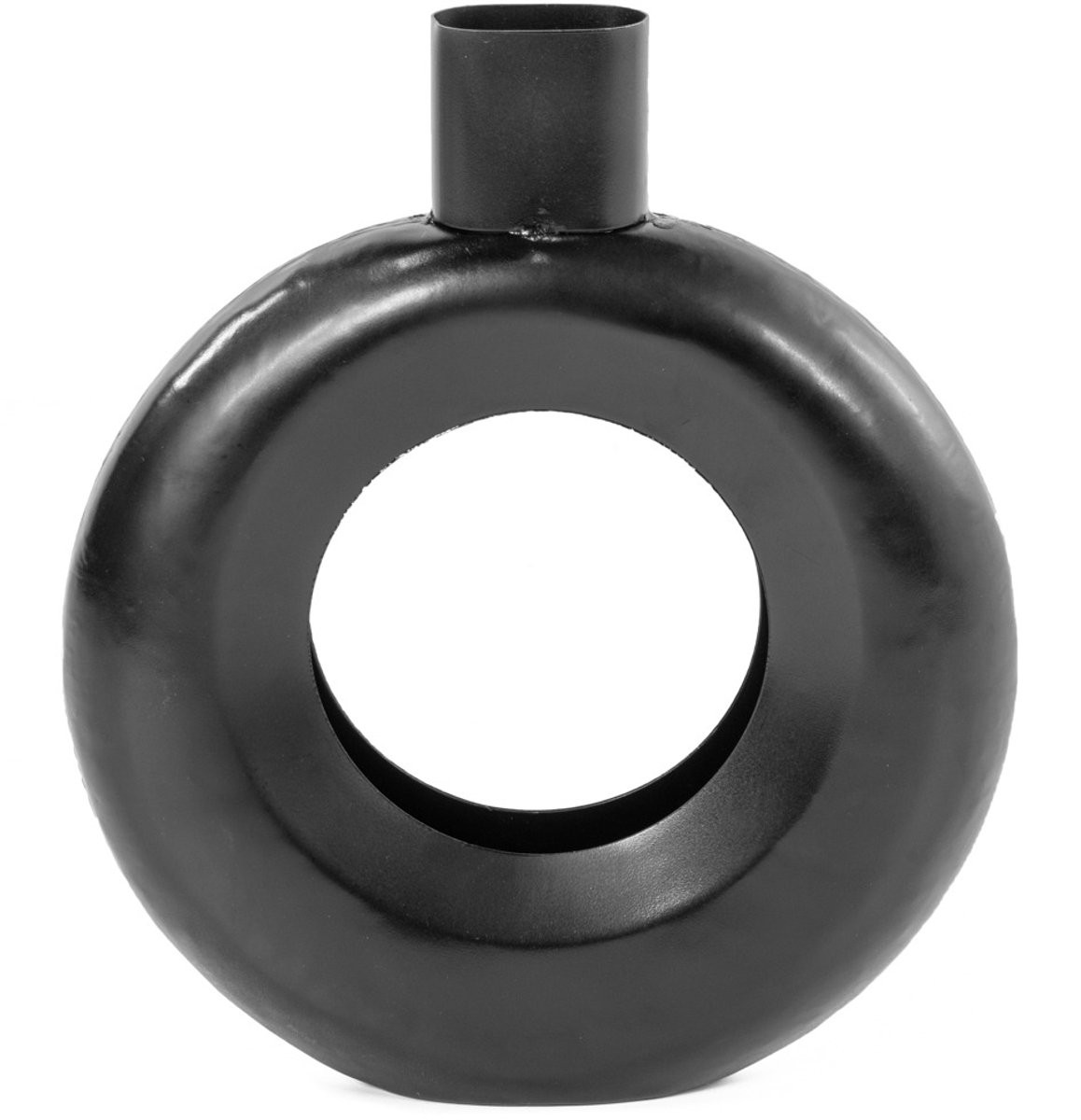 Rond zwart vaasje voor volwassenen