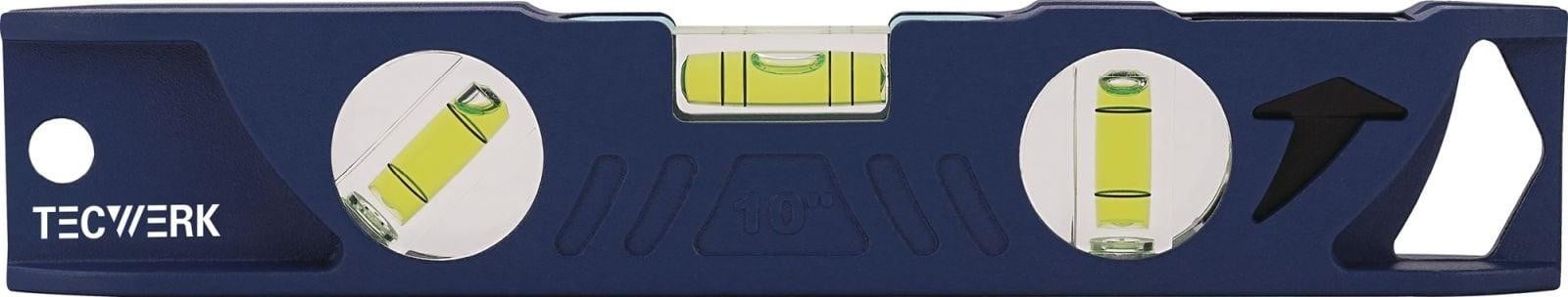 TECWERK Waterpas Torpedo 25 cm met nauwkeurigheid ± 1,0 mm/m