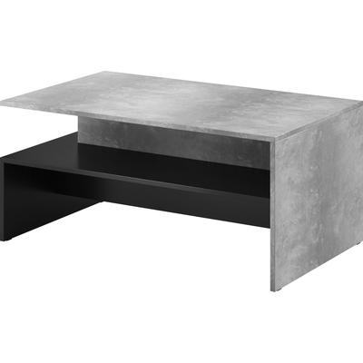 Couchtisch OTTO HOME "Baros", schwarz (beton, schwarz, beton hell), B:100cm H:45cm T:60cm, Tische, Couchtisch, 100 x 60 cm