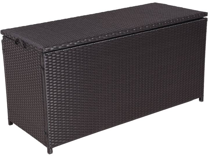 Auflagenbox GARDEN PLEASURE PATRAS , schwarz, B:120cm H:60cm T:50cm, Kunststoff, Stahl, Aufbewahrungsboxen, Auflagenbox, BxTxH: 120x50x60 cm