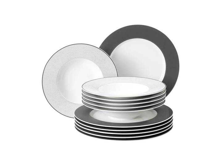 Seltmann Weiden Service de table No Limits 12 pièces Anthracite