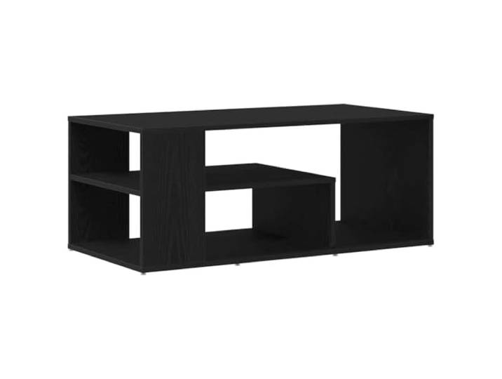 Favemtsl Couchtisch Schwarz Eichen-Optik Holzwerkstoff 100 x 50 x 40 cm Modernes Wohnzimmermöbel in schwarzer Eichen-Optik, hohe Belastbarkeit bis 75 kg für Snacks, Bücher und Dekorationen.