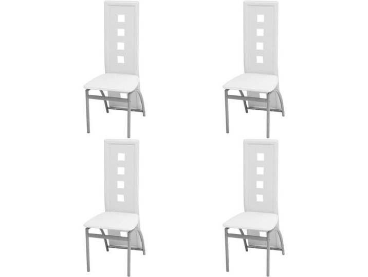 4X Chaise de Salle à Manger Cuir Artificiel Blanc Chaises de Cuisine[1888]