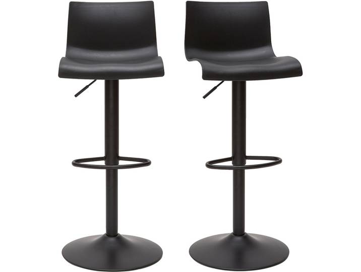 Design-Barhocker verstellbar schwarzes Metal Zweierset ONA