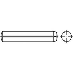 TOOLCRAFT TO-5437719 Zylinderkerbstift 10 mm Stahl 25 St.