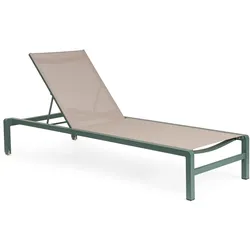 Gartenliege Konnor 2er-Set Aluminium, modern, verstellbar, balsam grün, stapelbar, mit Rollen