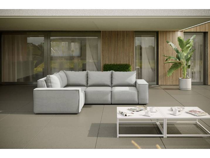 Kaiser Möbel Ecksofa Gartenmöbel für den Garten SONNE, die Terrasse, eckcouch, Bequem, komfortabel, viele Farben, für den Garten, die Terrasse