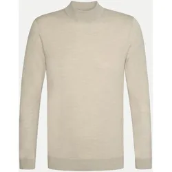 Stehkragen Pullover aus Wolle Beige S
