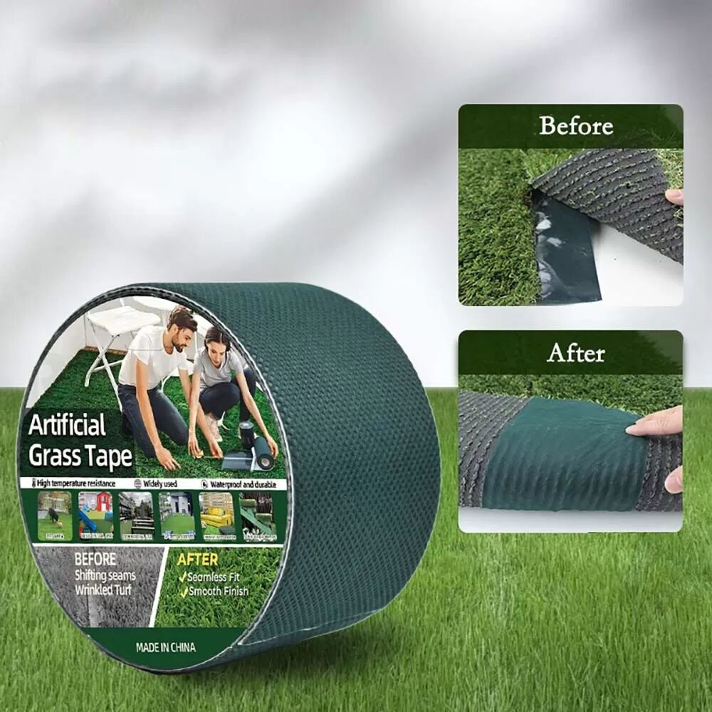INF Ruban de Jointoiement Vert Foncé pour Gazon Artificiel - 15cm x 5m, Haute Adhésion