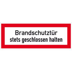 SafetyMarking 38.2546 Hinweisschild Brandschutztür stets geschlossen halten Folie selbstklebend (B x H) 297 mm x 105 mm 1 St.