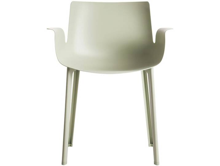 Kartell Armlehnstuhl Piuma salbeigrün, Designer Piero Lissoni, 62x77x54 cm