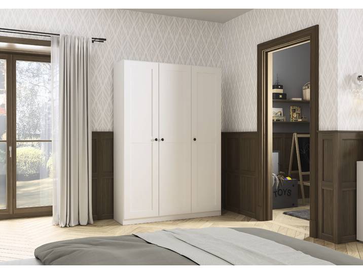 Armoire Skagen 136cm Blanc