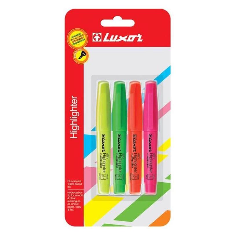 Luxor Text markers mini 4 colours 4000/4bc (4x) (54036436)