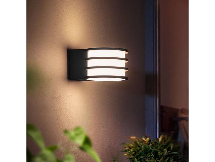 Lucca Buiten Wandlamp Hue White Antracit - Philips Hue Philips Hue Lucca - Modern - Metaal - Meerdere lampen