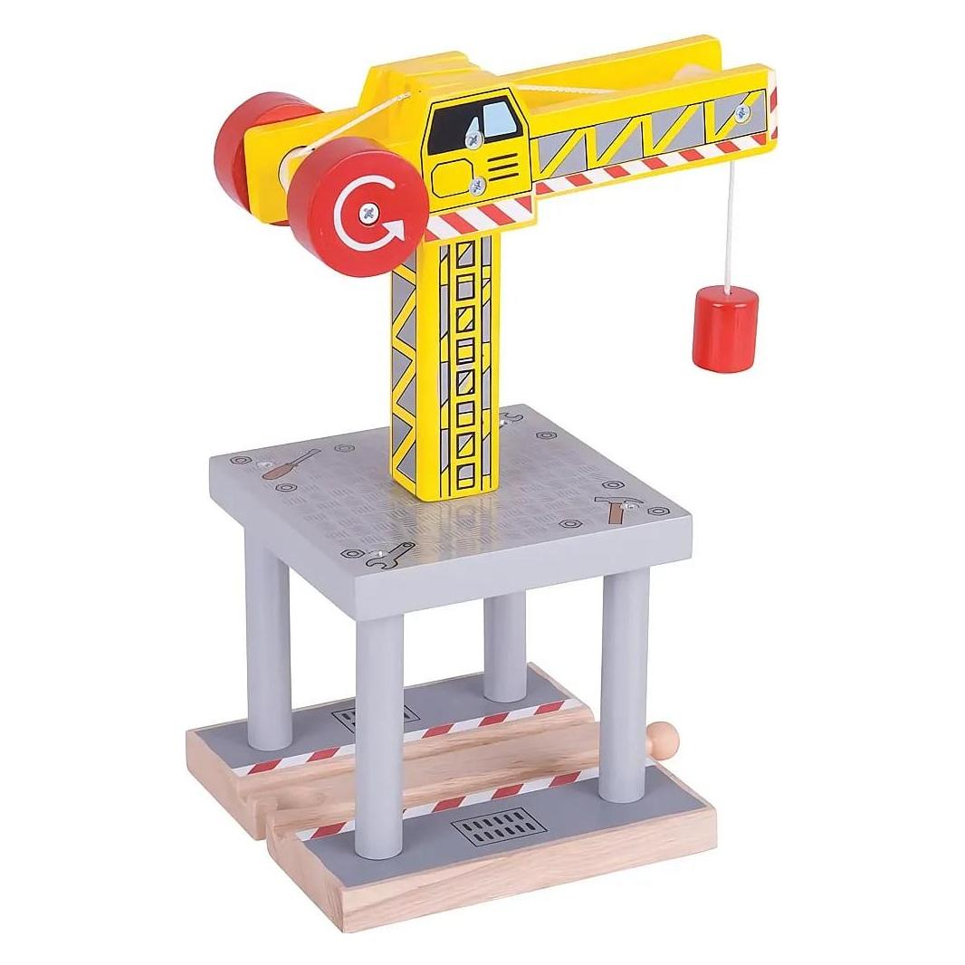 Bigjigs Hölzerne Schienen-Kran (BJT175)