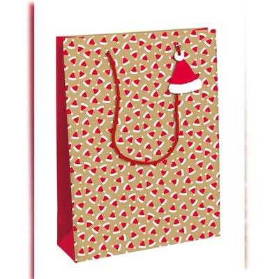 Clairefontaine 6x Geschenktasche Kraft L, Kollektion Lebkuchen, 26,5x14x33 cm - Kartonbraun X-30897-2C