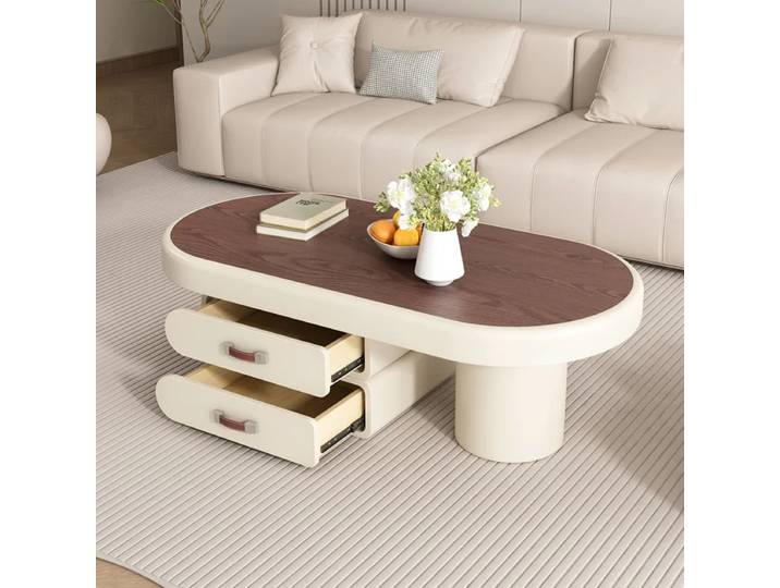 Table basse simple et élégante, design nordique moderne et chic, mobilier de salon de luxe