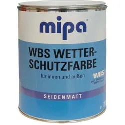 MIPA WBS Wetterschutzfarbe sd.matt RAL9005 tiefschwarz 750ml