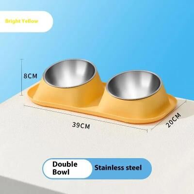 Inspired Living ComfortTilt Stainless Steel Double Pet Bowl Feeder 11