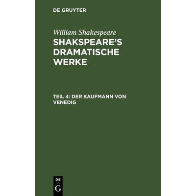 Der Kaufmann von Venedig, Gebundene Ausgabe von , De Gruyter, 978-3-11-240895-7