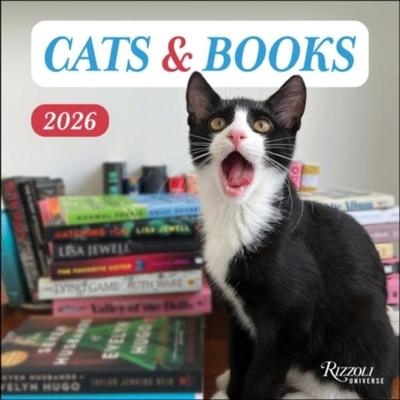 Cats and Books 2026 Wall Calendar