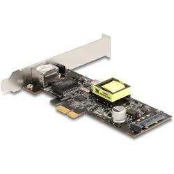 Delock PCI Express x1 Karte auf 1 x 2,5 Gigabit LAN PoE+ i22 (Mini PCI Express), Netzwerkkarte