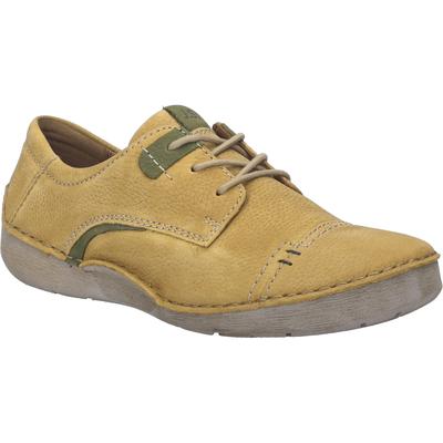 Schnürschuh JOSEF SEIBEL "Fergey 41, senf-kombi", Damen, Gr. 41, gelb (senf, kombi), Obermaterial: 100% Rindsleder Leather cow., Schuhe Schnürschuh