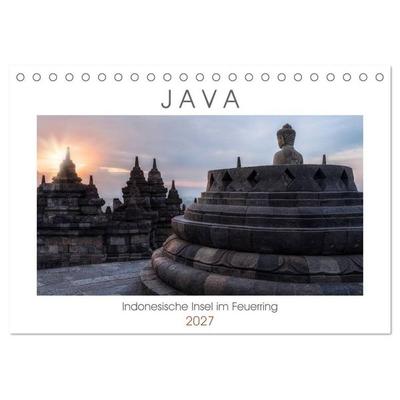 Java, Indonesische Insel im Feuerring (Tischkalender 2027 DIN A5 quer), CALVENDO Monatskalender