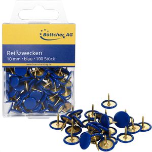 Böttcher-AG Reißzwecken, blau, 10mm Kopfdurchmesser, 100 Stück