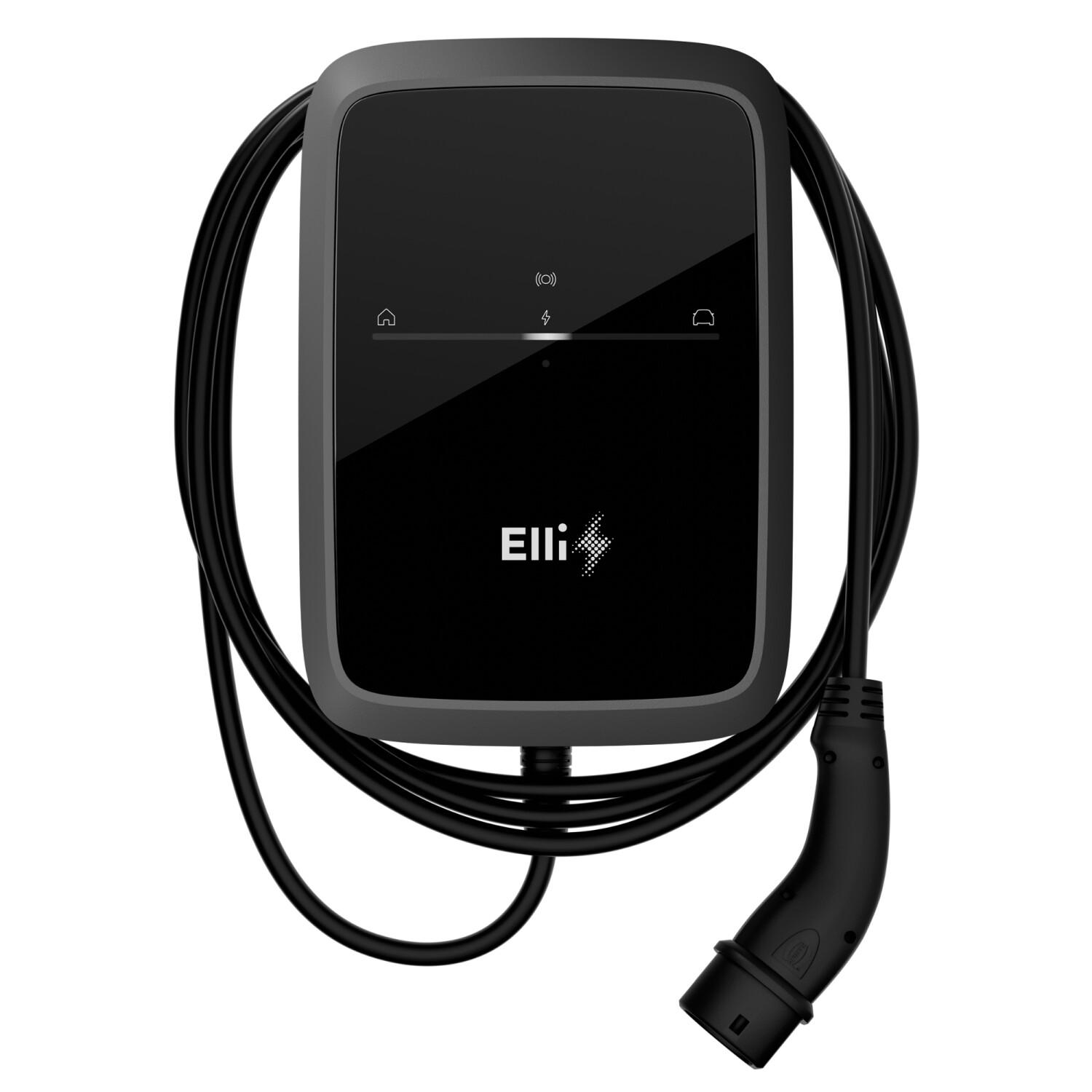 Elli Charger Connect 2 - 22 kW Wallbox, 7,5m Typ 2 Kabel, WLAN/LAN, RFID, APP, Überschussladen