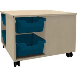 Spielinsel A-Toll Midi CS, mit 8 hohen Ergo Tray Boxen C2, fahrbar