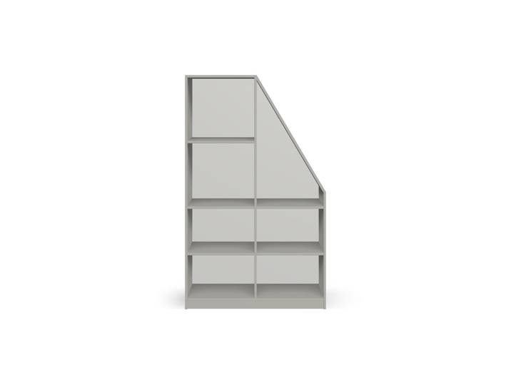 Dachschrägenschrank offen Premium Dekore Grau