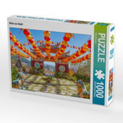 CALVENDO Puzzle Blick zur Stadt | 1000 Teile Lege-Größe 64x48cm Foto-Puzzle für glückliche Stunden