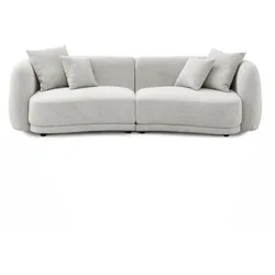 Sofa 2-Sitzer 268x91x80 hellgrau meliert LUCA